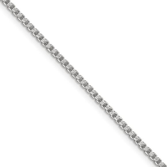 2mm Sterling Silver D/C Solid Round Box Chain Necklace, 24 Inch - Picture 1 of 8